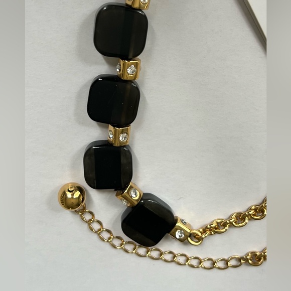 Kate Spade Colorblock Black Grey Bold polished Necklace - Picture 6 of 9